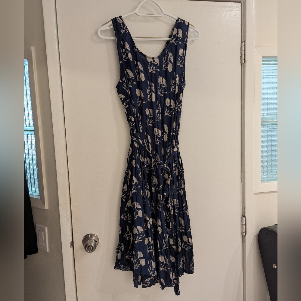 Floral Navy Blue Dress